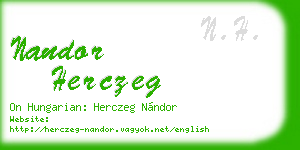 nandor herczeg business card